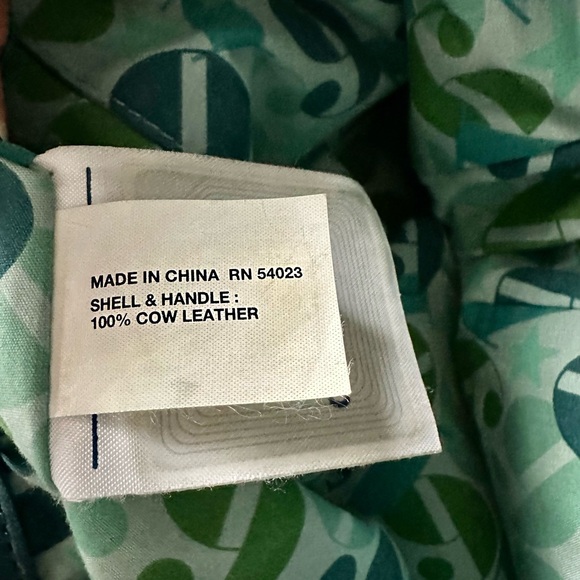 Vintage GAP Teal Leather Shoulder Bag EUC - Picture 5 of 9